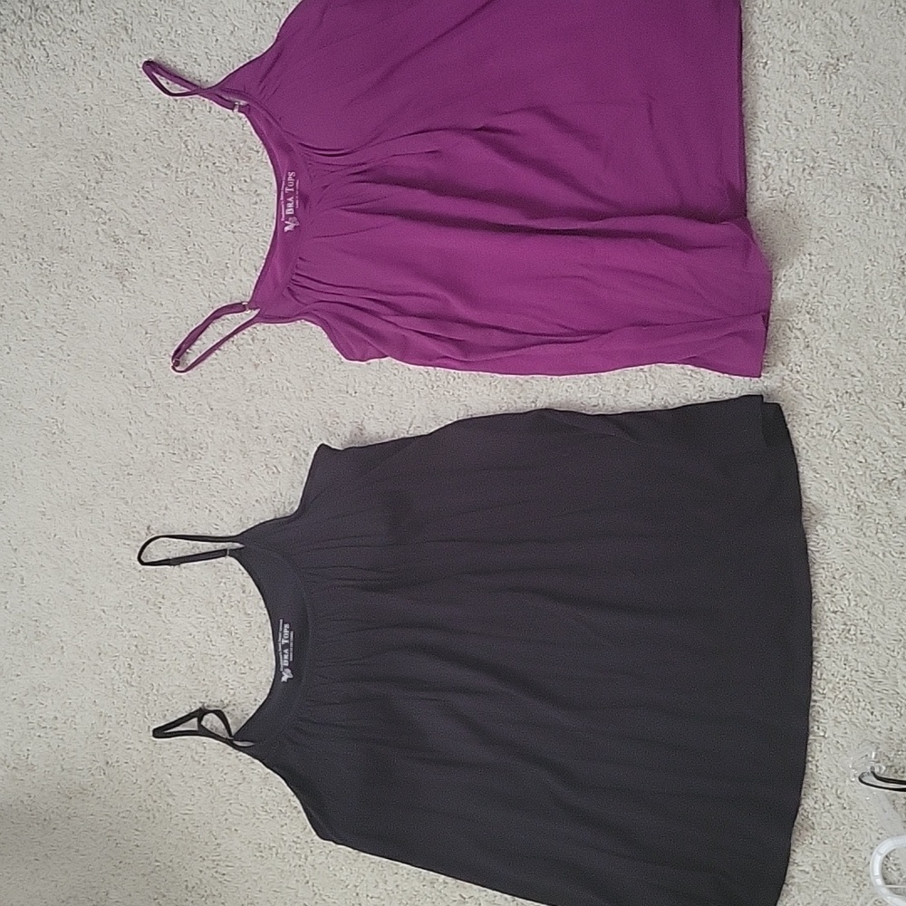 3) Bra Tops with adjustable shoulder straps